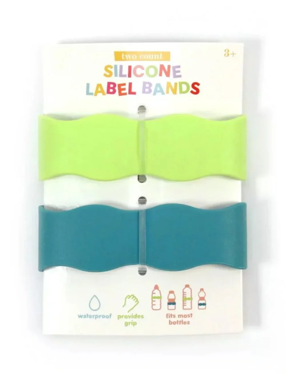 Silicone Label Bands for Kids - Green & Teal